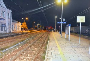 widok na stację PKP Trawniki