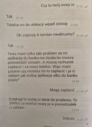 rozmowa sms z telefonu