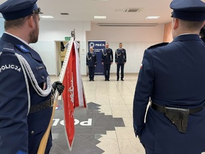 uroczysta zbiórka w Komendzie Powiatowej Policji w Świdniku