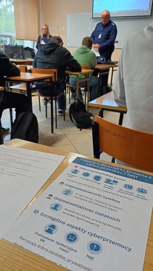 spotkanie z uczniami w sali