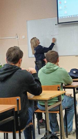 spotkanie z uczniami w sali