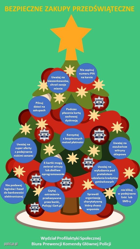 choinka bezpieczne zakupy przedświąteczne