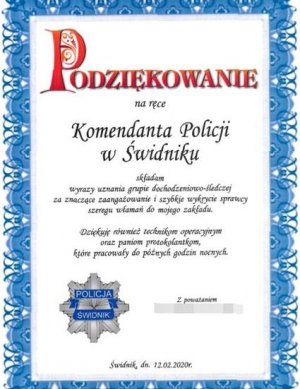 fot. podziękowanie dla policjantów